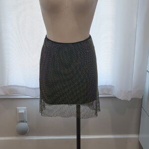 Elegant Black Polka Dot Skirt